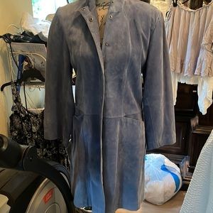 Bernardo suede sapphire coat small ! Anything marked 10$ and under is 3/for 10$